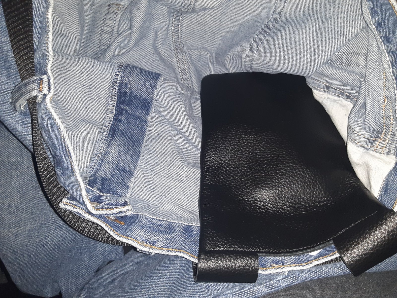 LaGi Traveler’s Pocket Protector tucked inside pocket